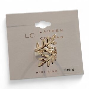 LC Lauren Conrad Gold Leaf Design Ring